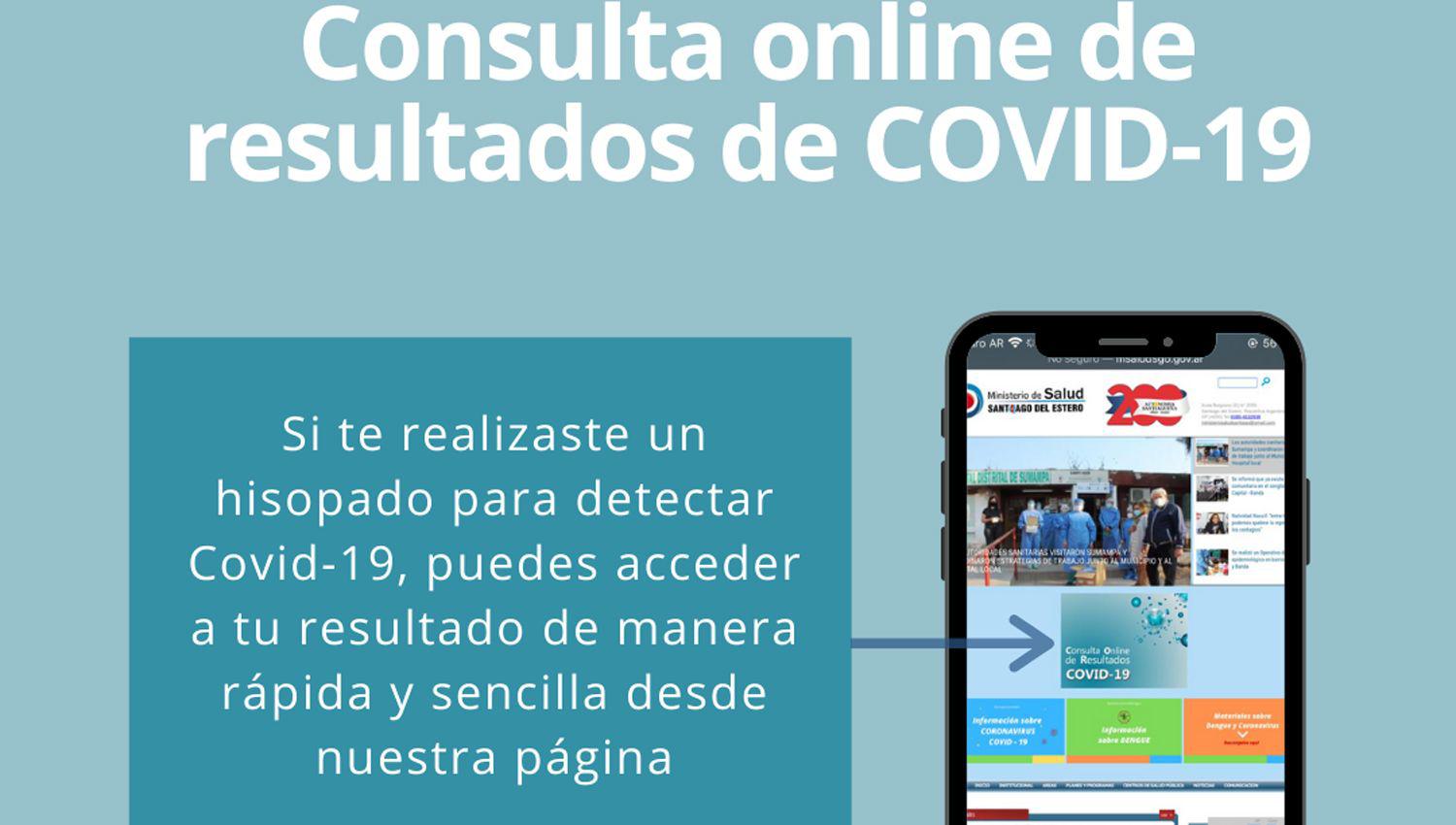 Salud lanza una aplicacioacuten on line para acceder al resultado del hisopado para covid-19