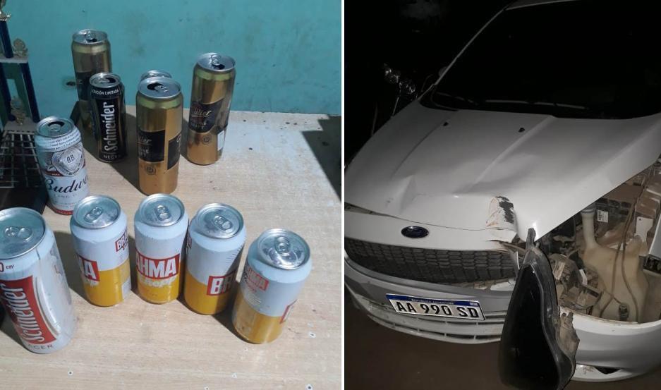 Los uniformados incautaron los vehículos en los que los
educadores circulaban y las latas de cerveza que llevaban en los rodados