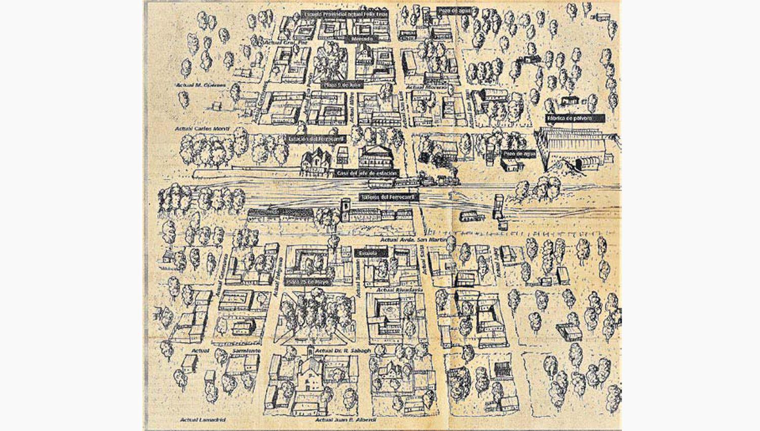 El primer plano de Frías y vista actualizada de la misma
perspectiva del plano