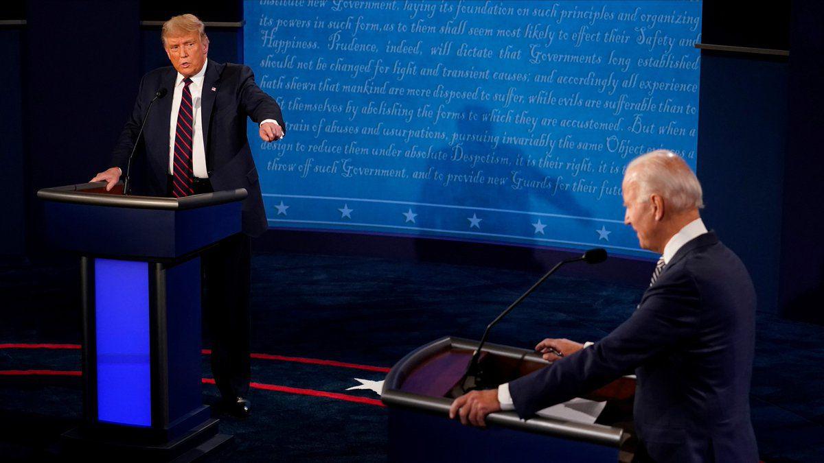 Trump calificoacute el debate presidencial en EEUU de divertido y Biden lo acusoacute de ser una verguumlenza