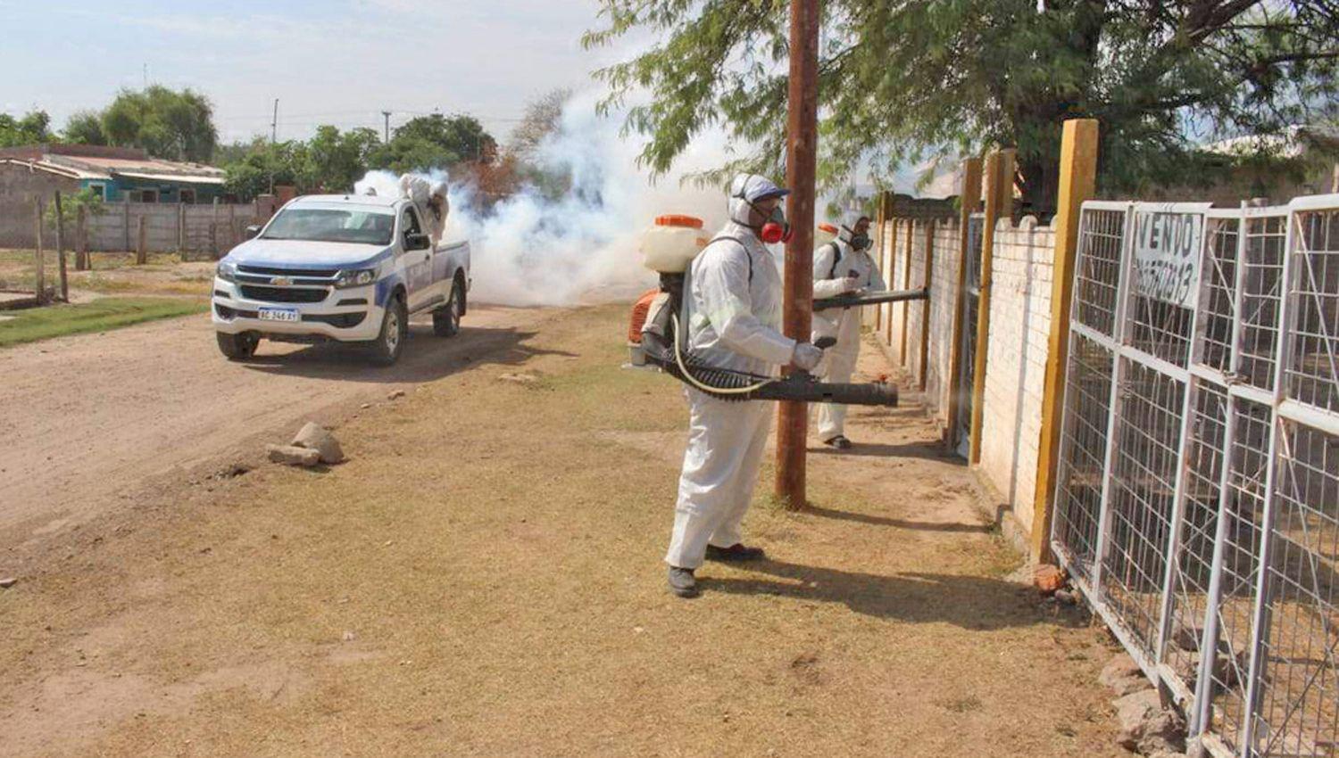 La Municipalidad reforzoacute la fumigacioacuten contra los mosquitos en cinco barrios  en su campantildea contra el dengue