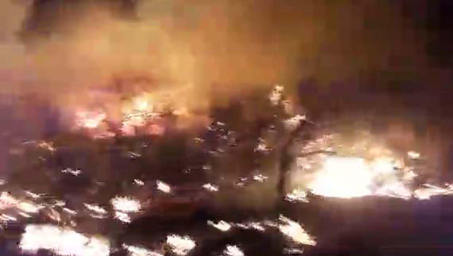 Voraz incendio avanzaba desde Coacuterdoba a Santiago