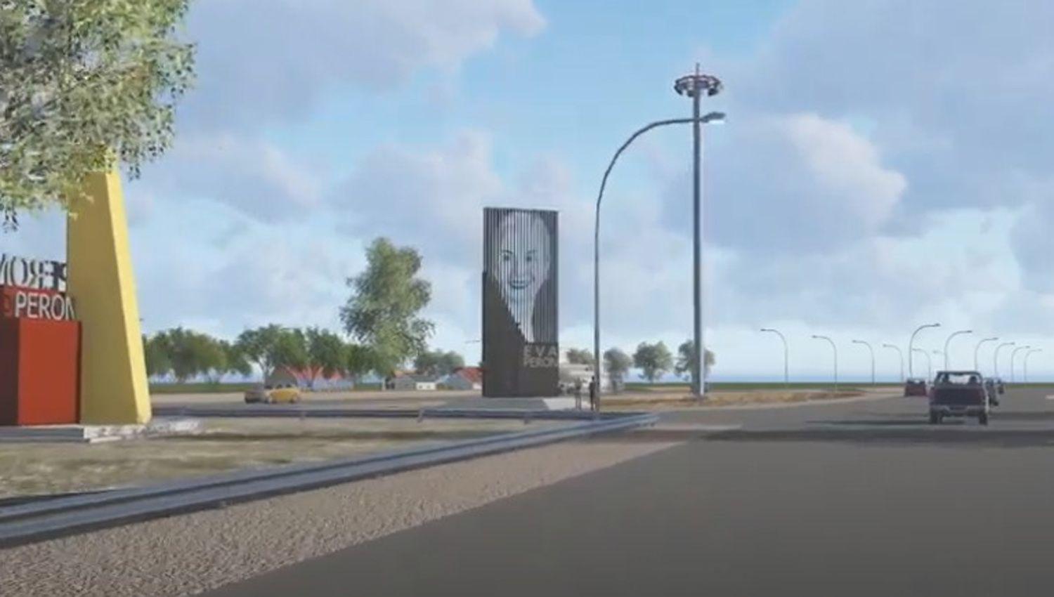 Planean construir un monumento a Eva Peroacuten en la autopista y asiacute es como se veriacutea