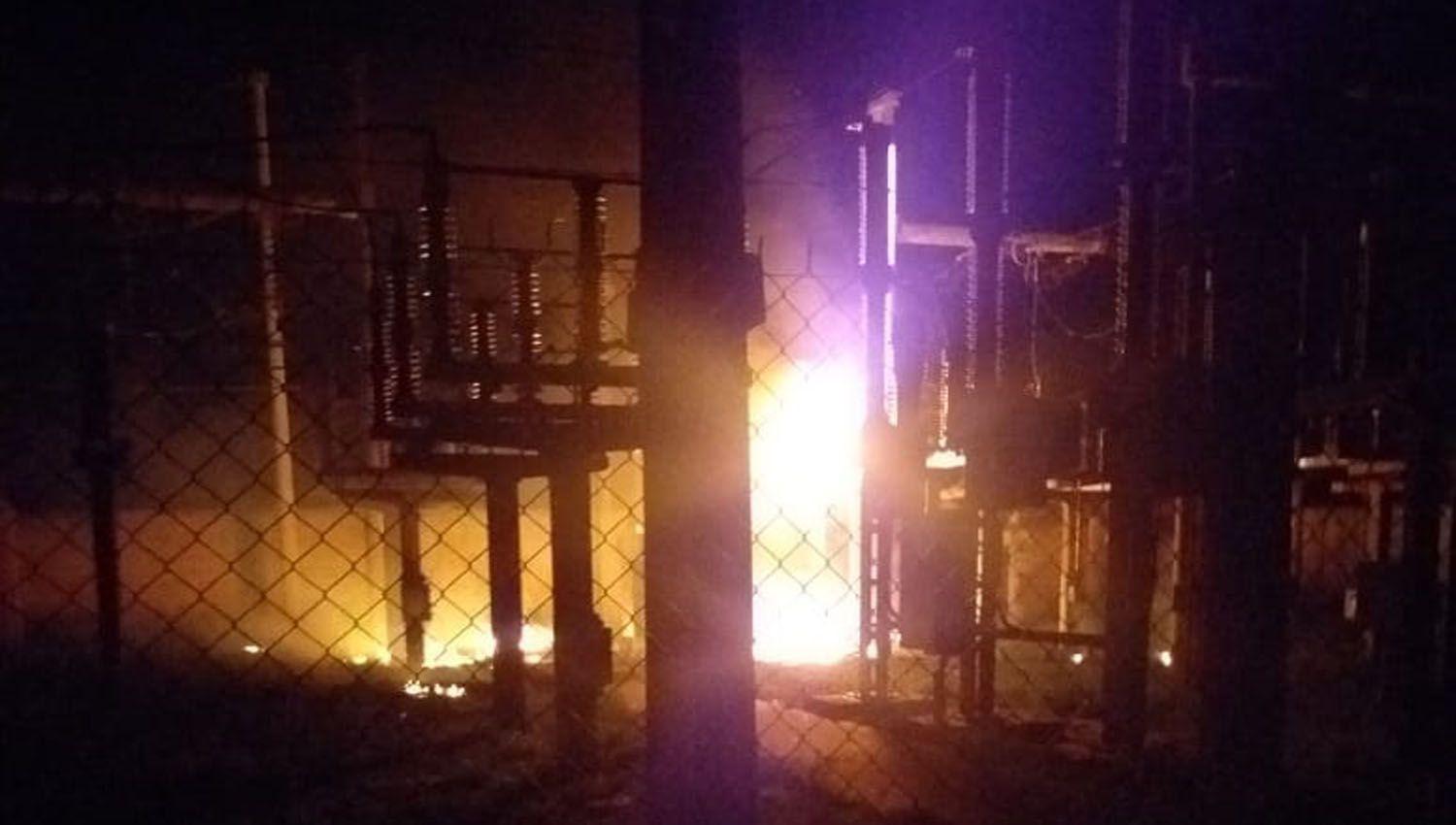Incendio en Transnoa deja sin electricidad a La Banda