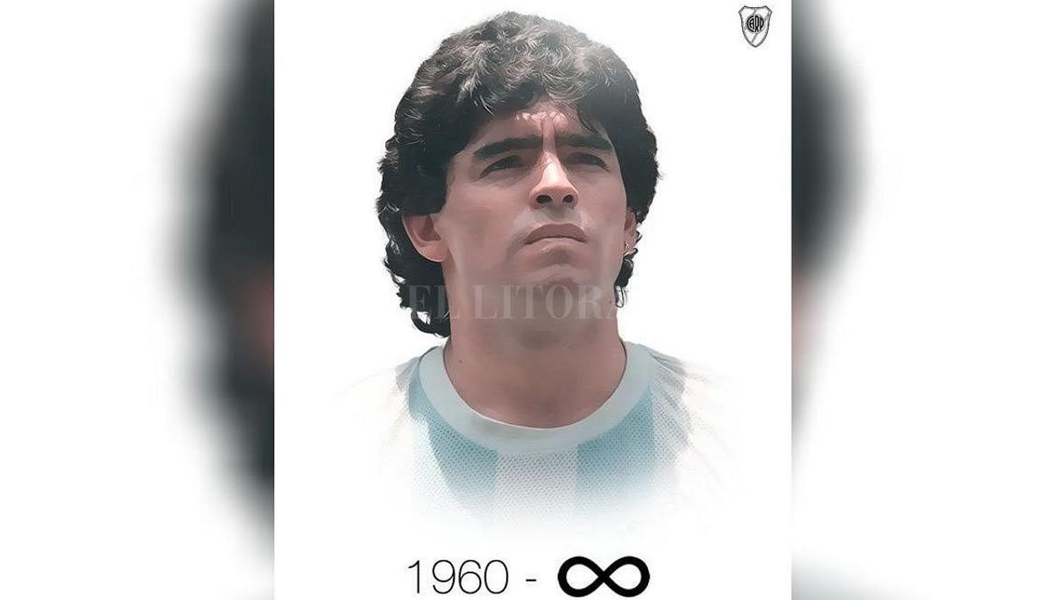 River despidioacute en sus redes a Diego Maradona