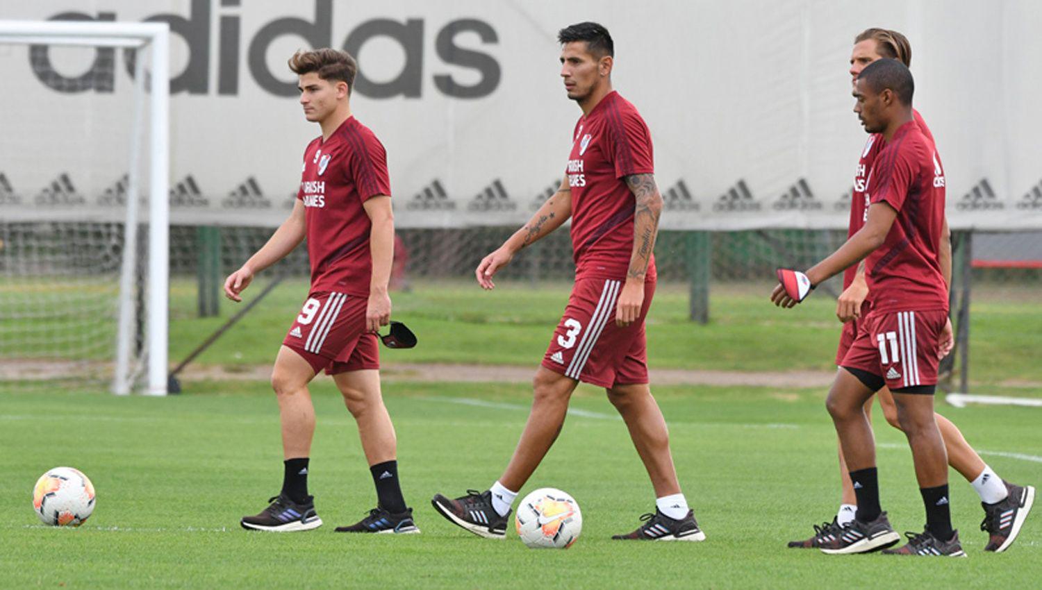 River se entrenó ayer de cara al partido de mañana ante Athletico Paranaense de Brasil