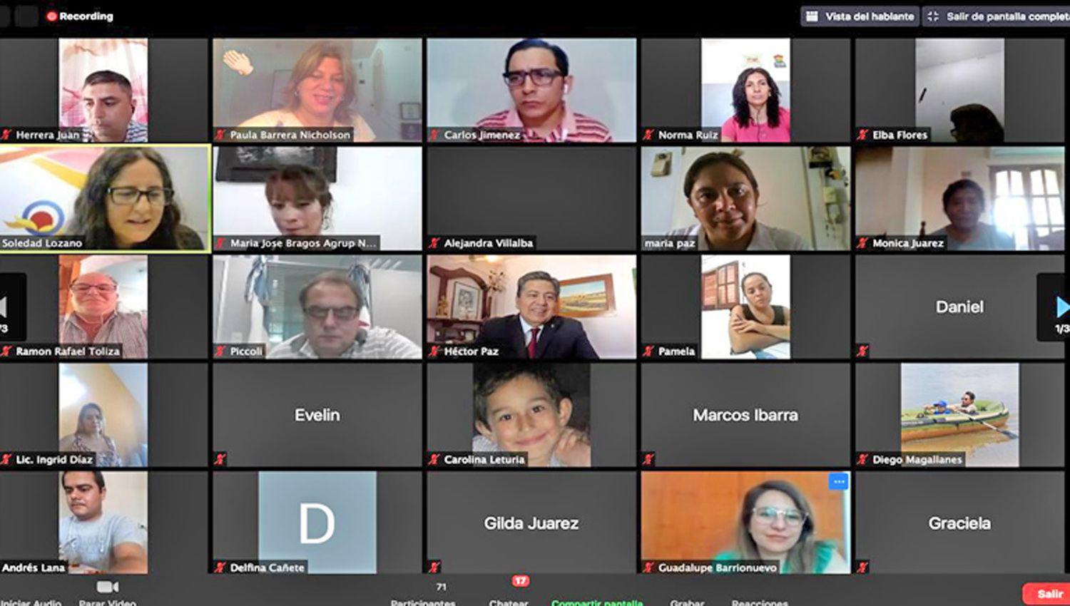 ENCUENTROS Se desarrollaron a través de la plataforma Zoom
