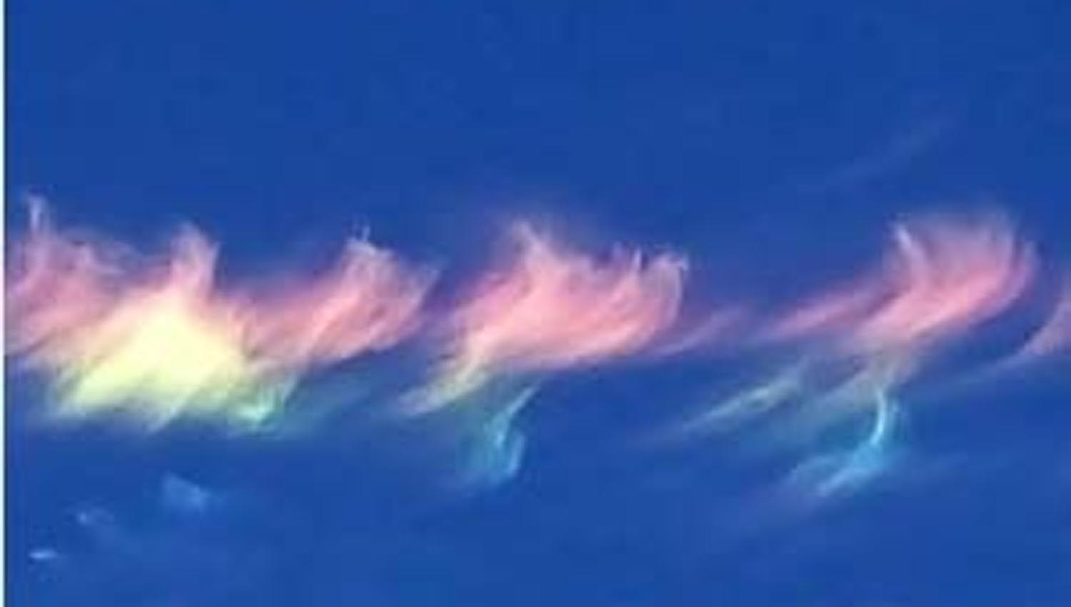 Nubes de varios colores causaron sorpresa en gran parte de la provincia