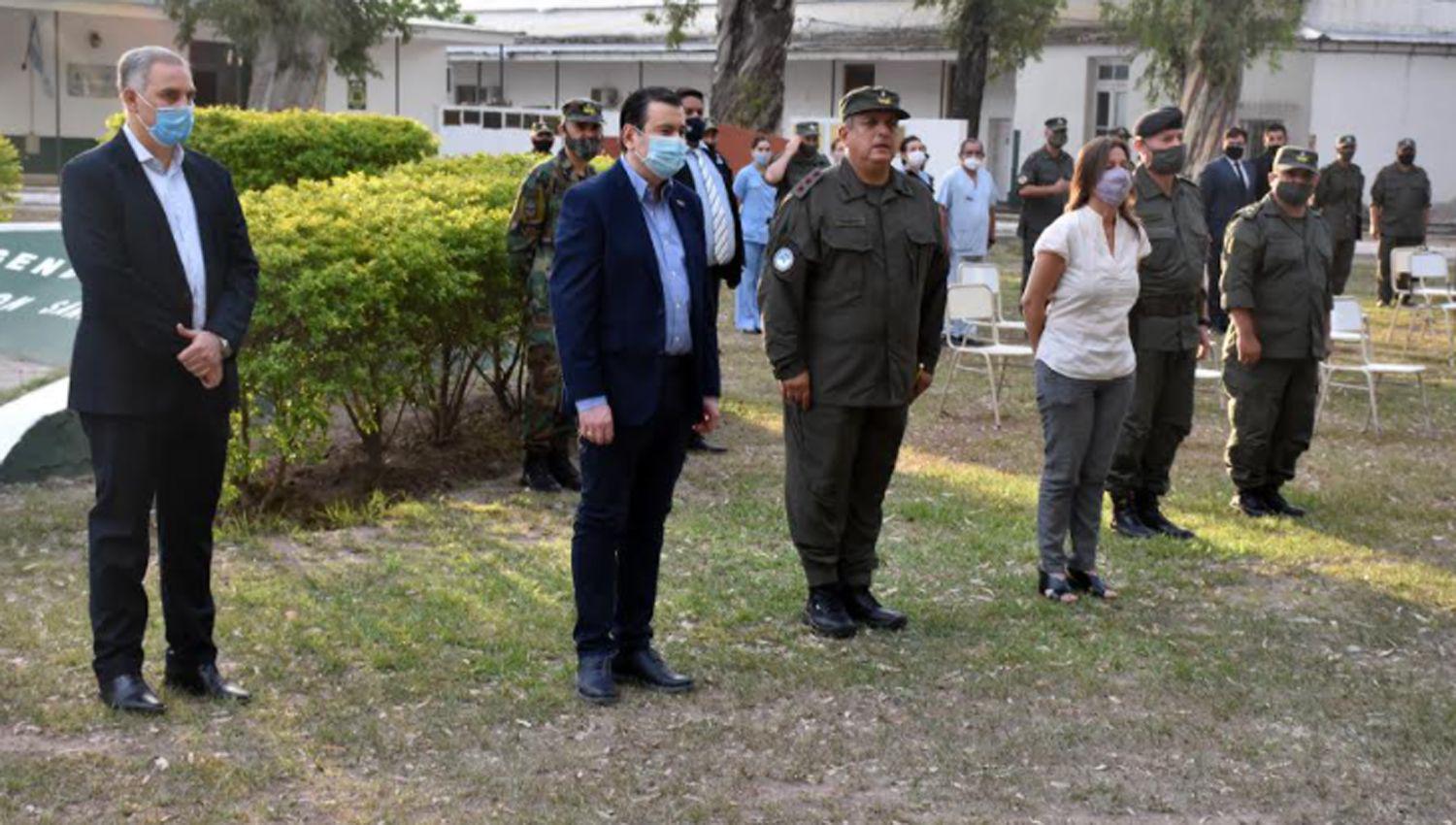El gobernador Zamora participoacute junto a la ministra Frederic del homenaje a gendarmes