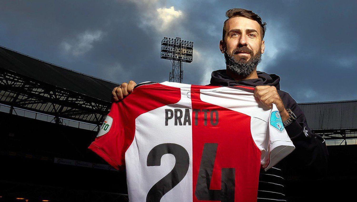 Lucas Pratto fue presentado como refuerzo del Feyenoord
