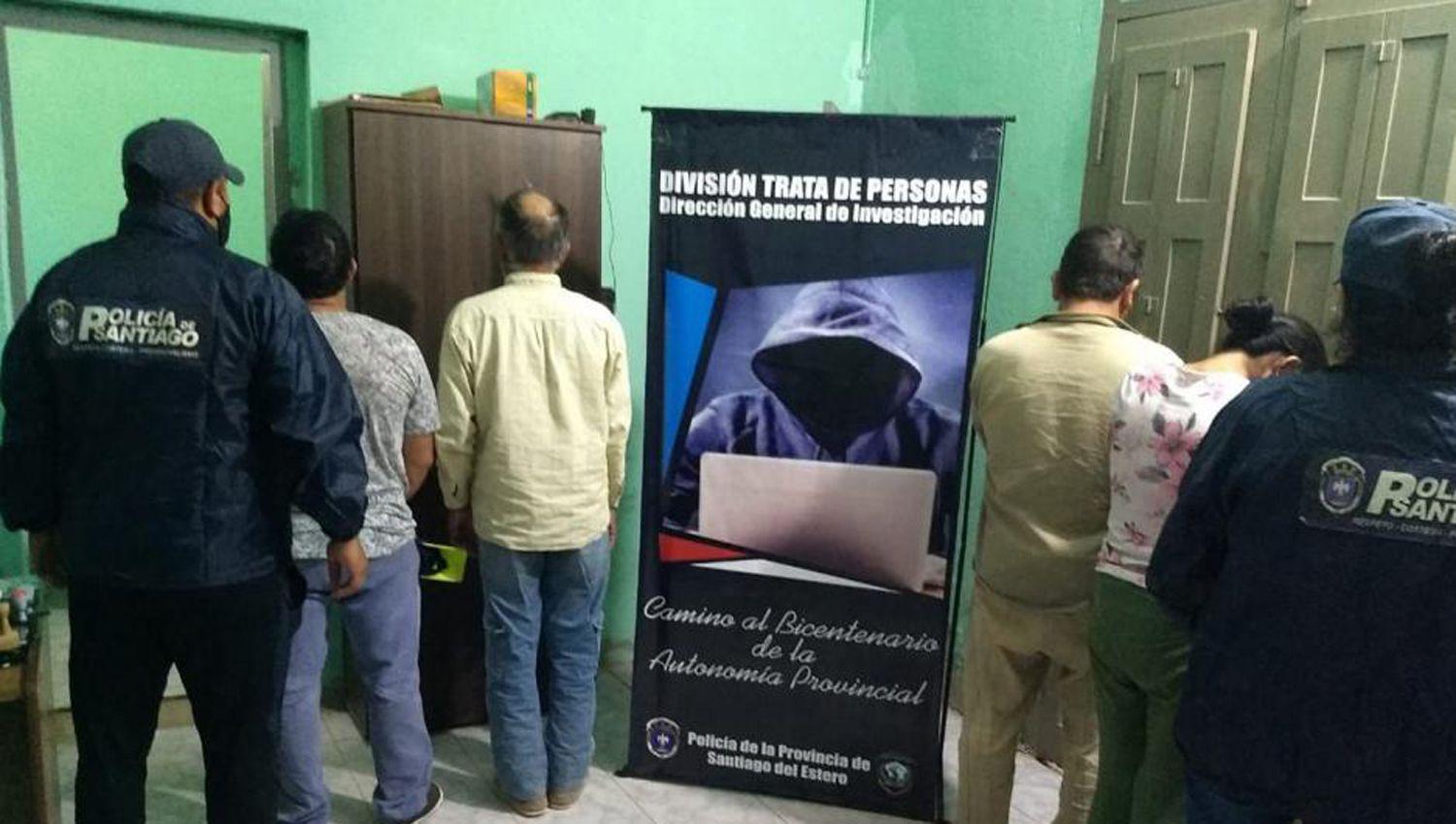 El grupo fue apresado por la División Trata de Personas