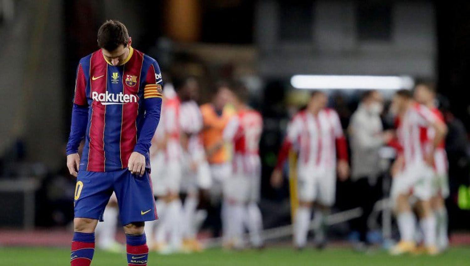 Barcelona perdioacute la Supercopa y Messi fue expulsado