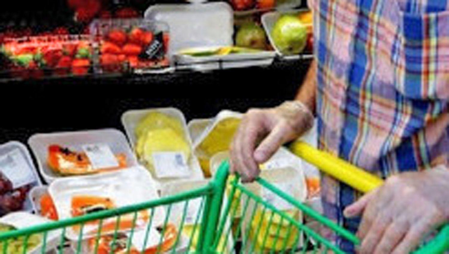 Se redujo un 11-en-porciento- las ventas en los supermercados