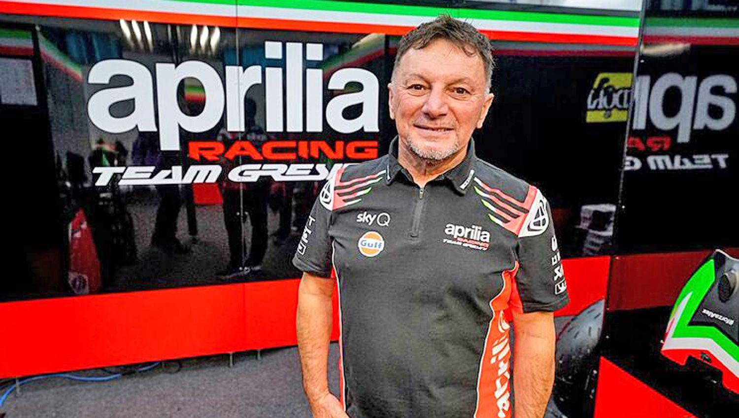 Gresini estaba la frente del Aprilia Racing Team Gresini con varios pilotos en el Mundial
