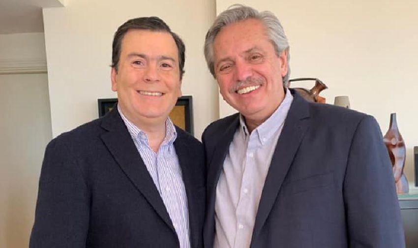 La bienvenida del gobernador Zamora al presidente Alberto Fernaacutendez