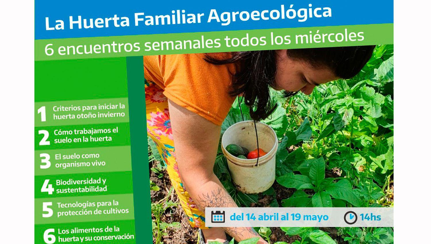 Invitan a una capacitacioacuten virtual sobre Huerta Agroecoloacutegica Familiar