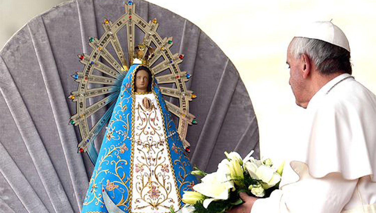 Francisco envioacute un mensaje al paiacutes palpitando la fiesta de la Virgen de Lujaacuten