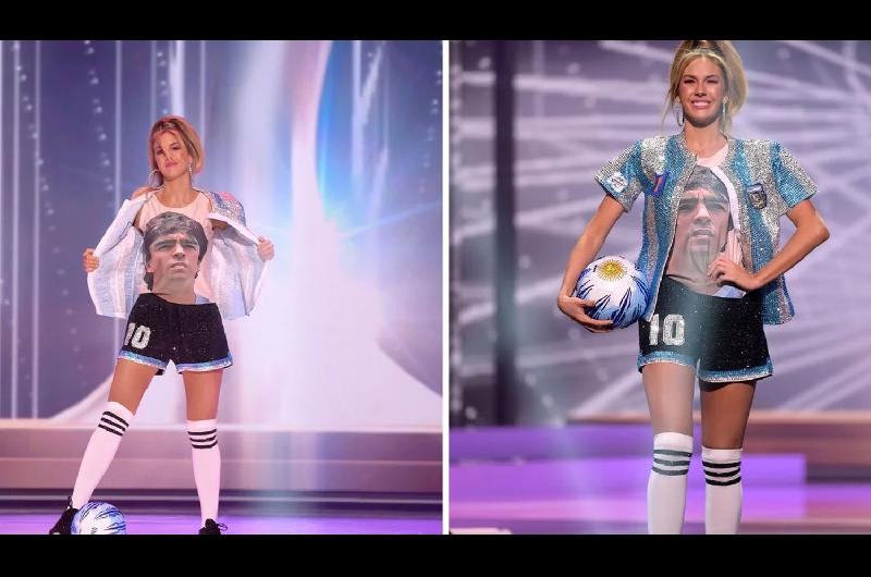 VIDEO  La representante argentina en Miss Universo homenajeoacute a Diego Maradona y emocionoacute a todos