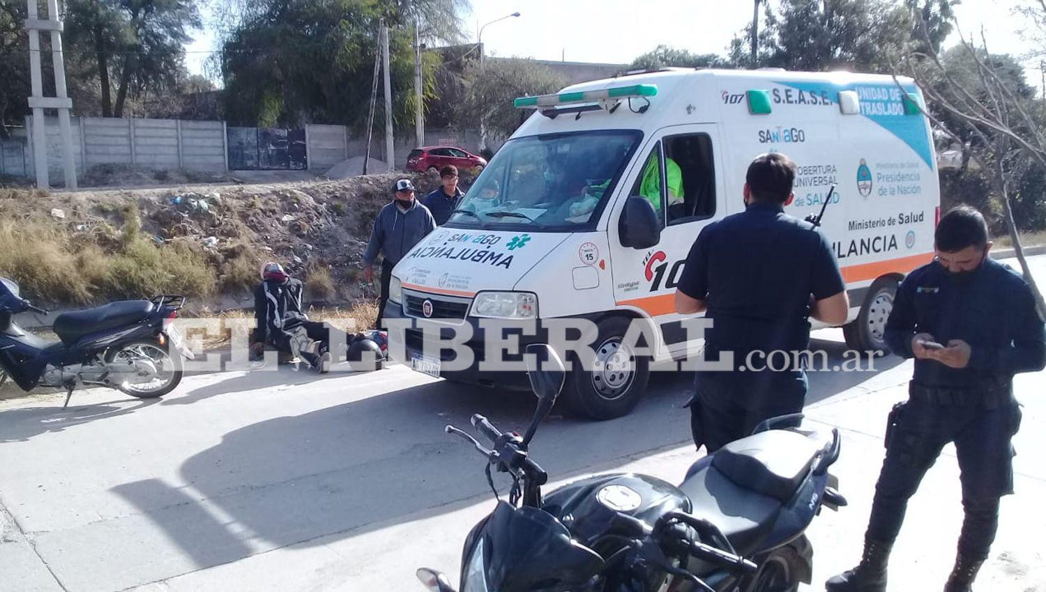 Dos heridos por choque en el barrio Huaico Hondo