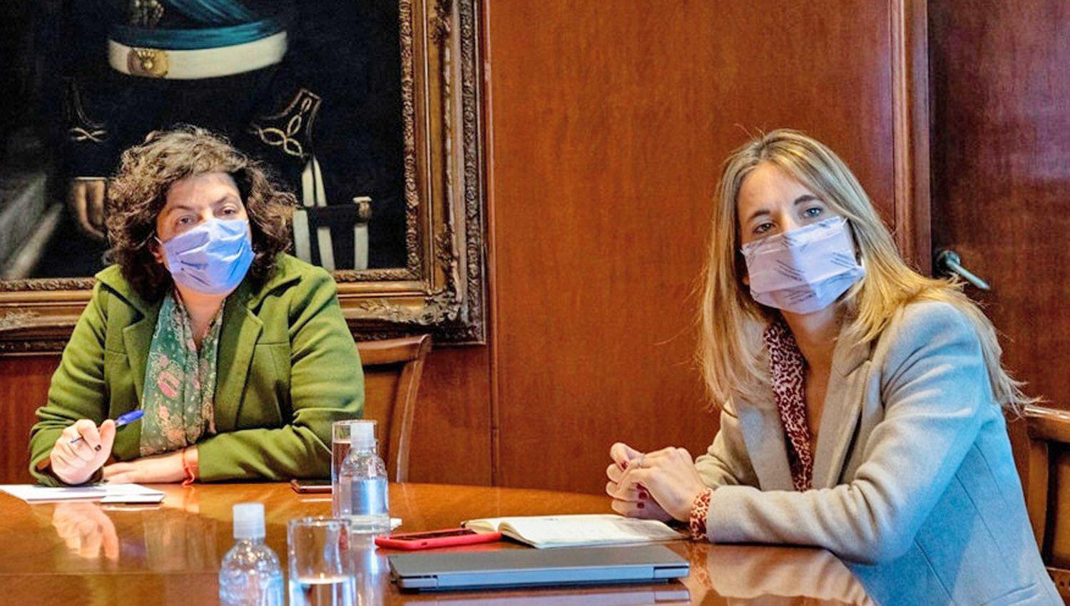Cecilia Nicolini asesora de Alberto Fern�ndez junto a la ministra de Salud Carla Vizzotti