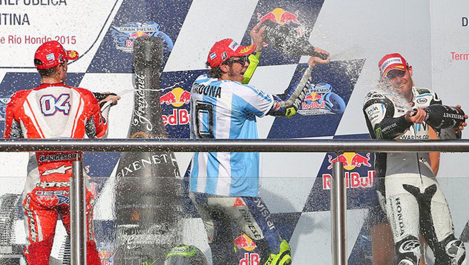 Valentino Rossi hizo delirar a los santiagueños en Las Termas en abril del 2015
