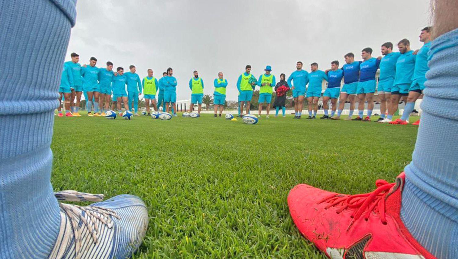 Los Pumas se entrenaron ayer en la cancha del Pearson High School La prctica duró 50 minutos