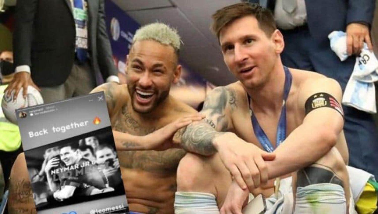 El saludo de Neymar para su amigo Messi en las redes sociales
