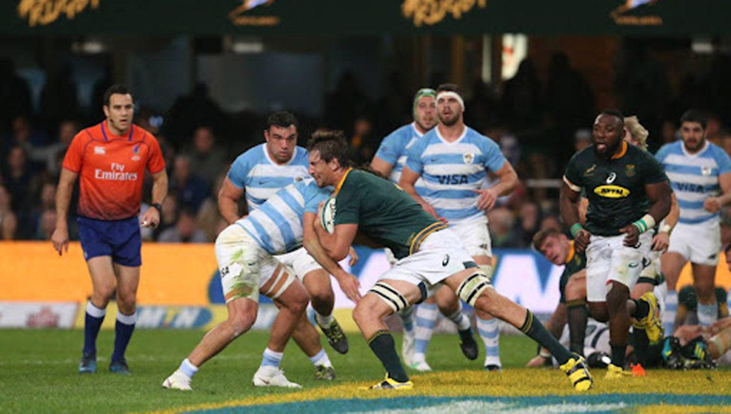 Dura derrota de Los Pumas ante Sudaacutefrica en el Rugby Championship