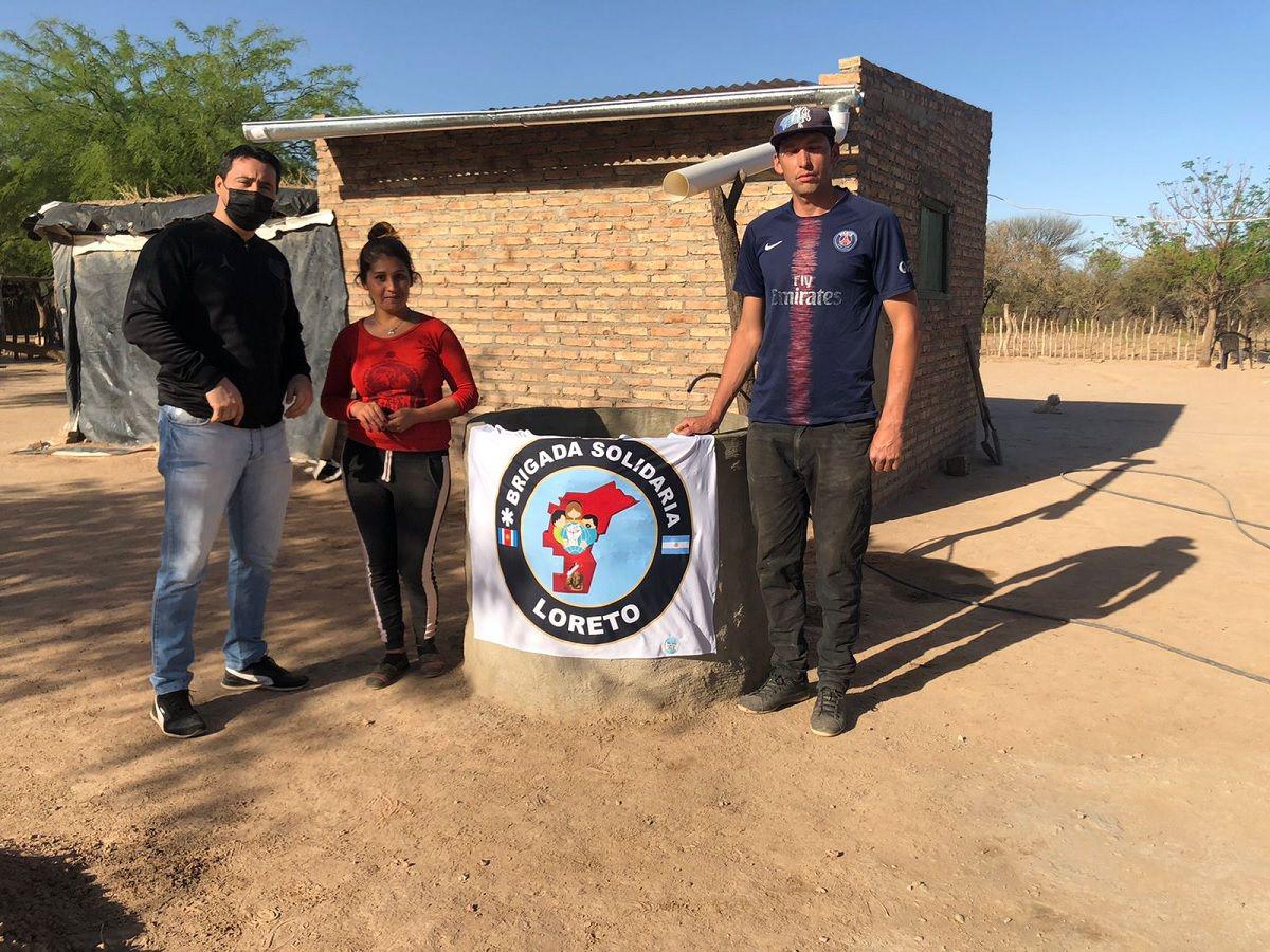 Brigada Solidaria de Loreto construyoacute una pileta para agua potable