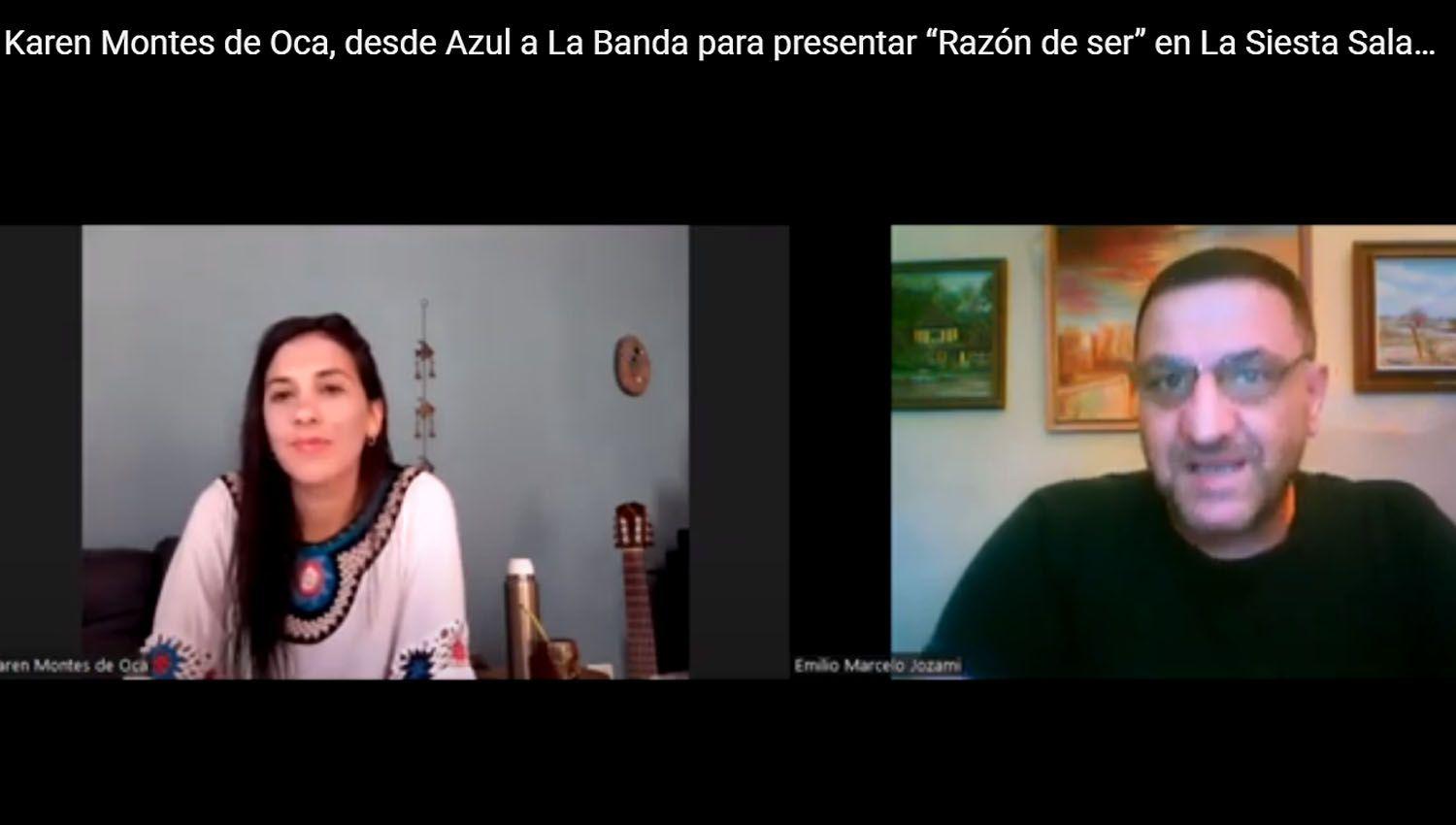 Karen Montes de Oca desde Azul a La Banda para presentar ldquoRazoacuten de serrdquo en La Siesta Salamanquera