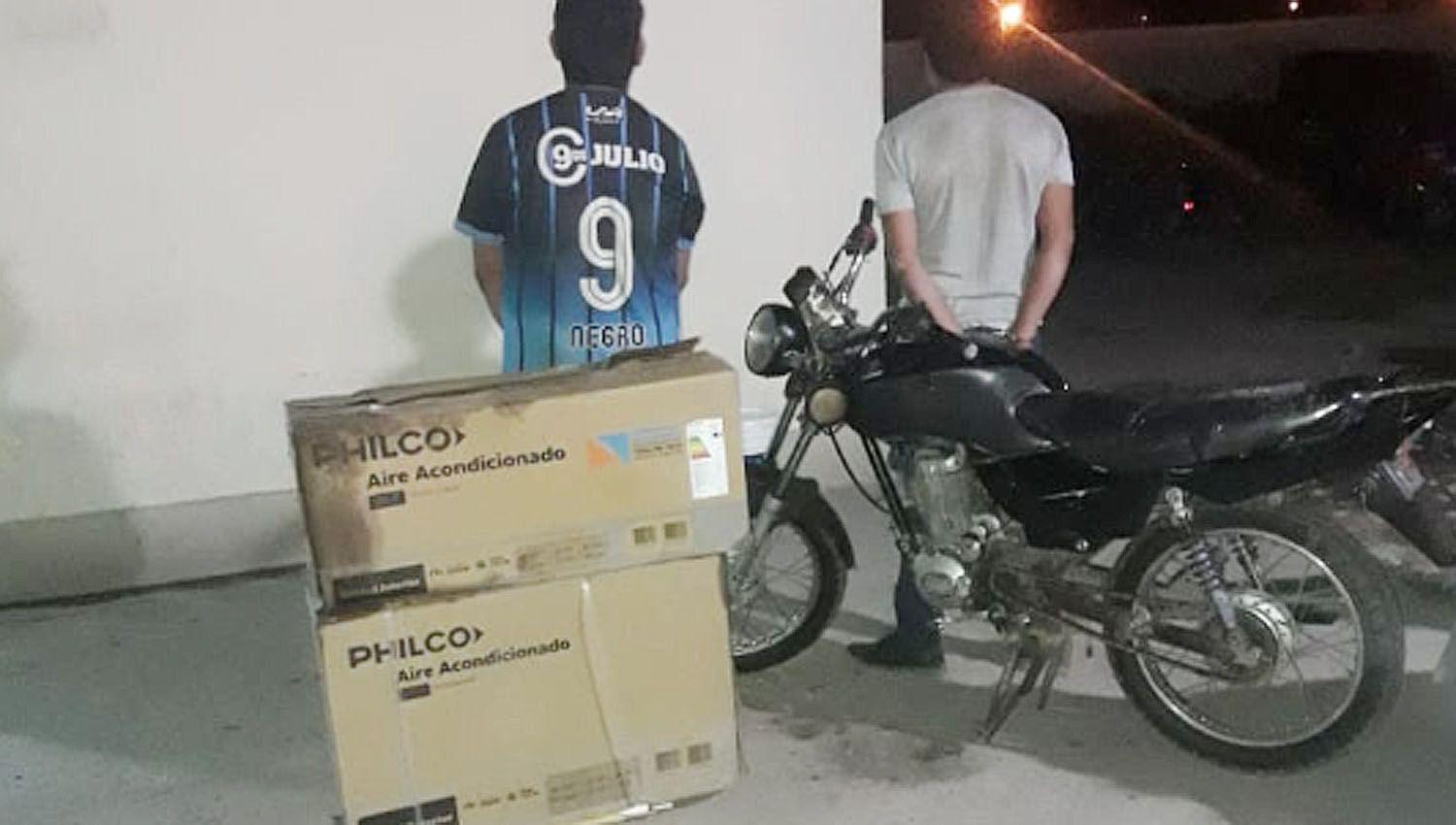 La Banda- dos detenidos por robos de una moto y de un aire acondicionado
