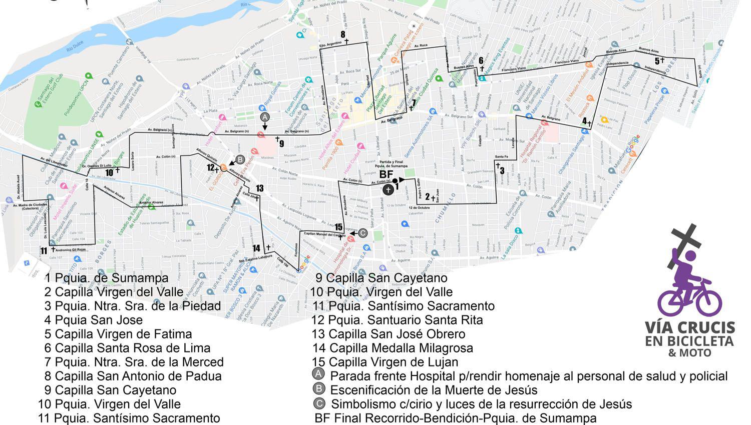 Viacutea Crucis en Bicicleta- visitaraacute 15 templos de Santiago