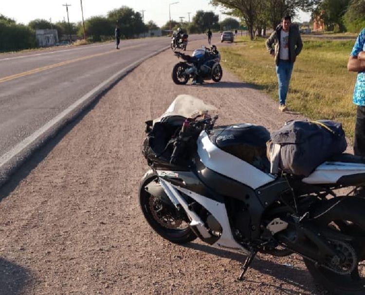 Motos de alta cilindrada chocaron sobre la Ruta 34