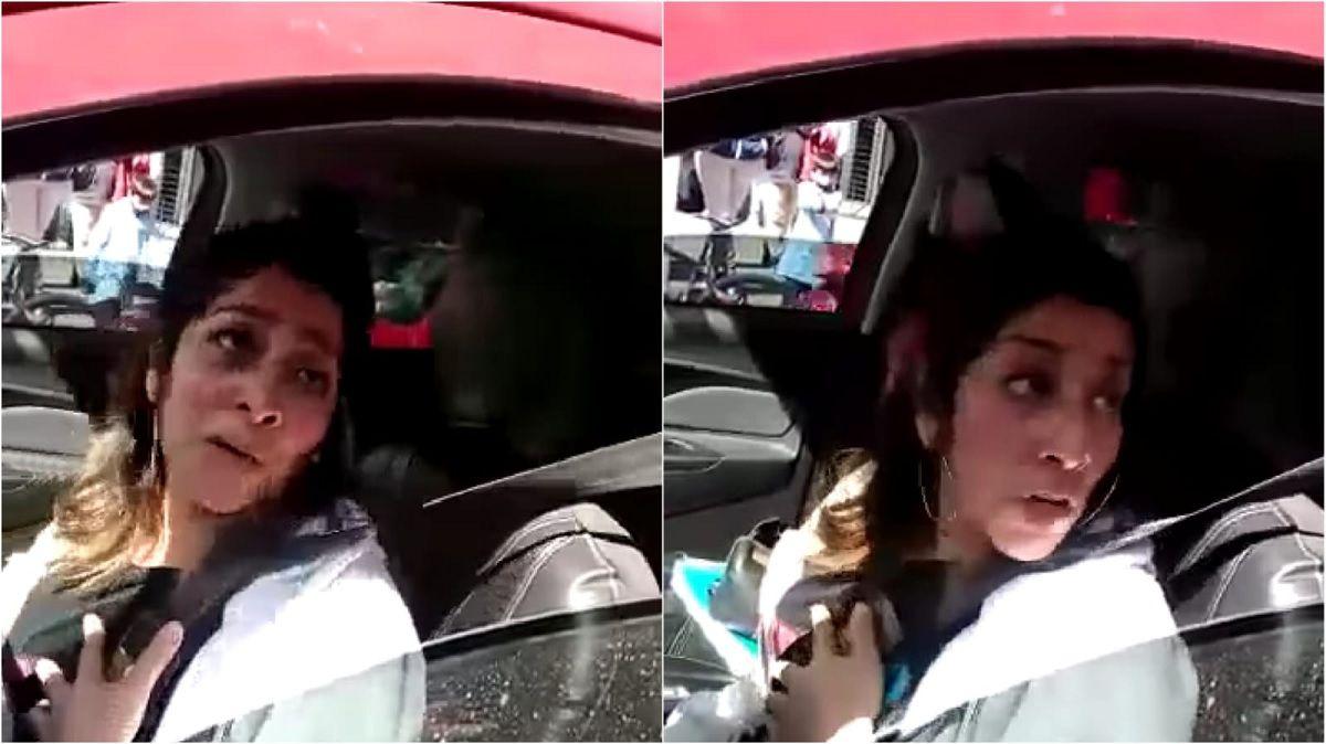 VIDEO  Demoran a una docente ldquoenamoradardquo que realizaba maniobras peligrosas a bordo de su auto