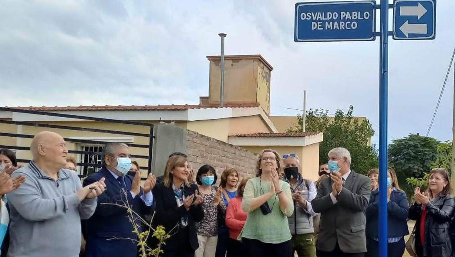 La intendente impuso a una calle el nombre del ex vicecoacutensul de Italia