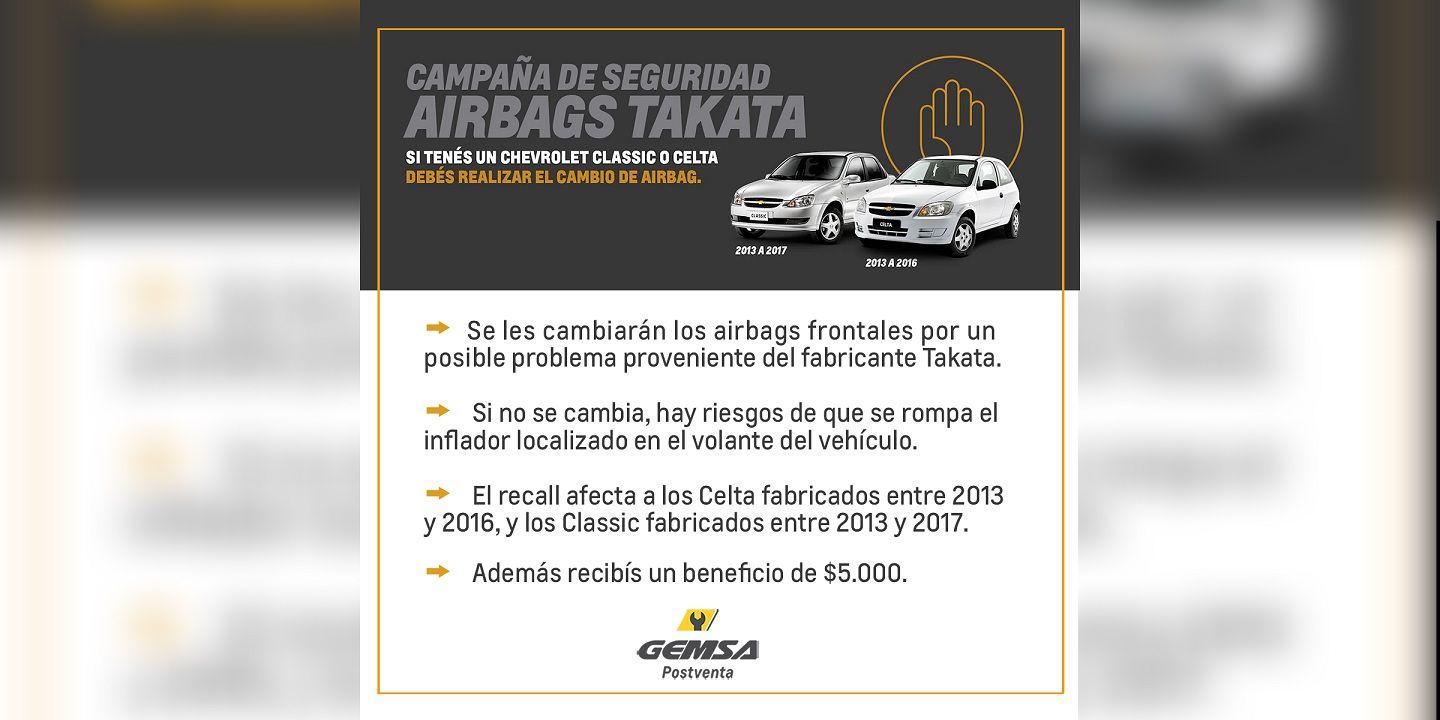 iquestTeneacutes un Classic o Celta Chevrolet Te Paga 5000 Pesos Para Cambiarle Los Airbags