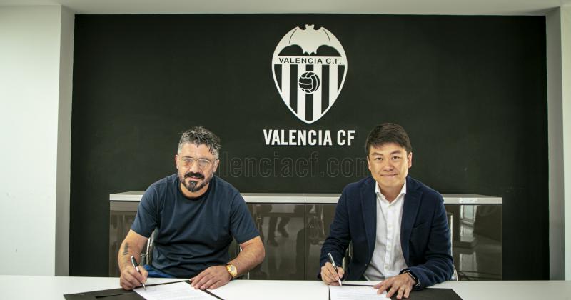El italiano Gennaro Gattuso fue anunciado oficialmente como nuevo DT del Valencia