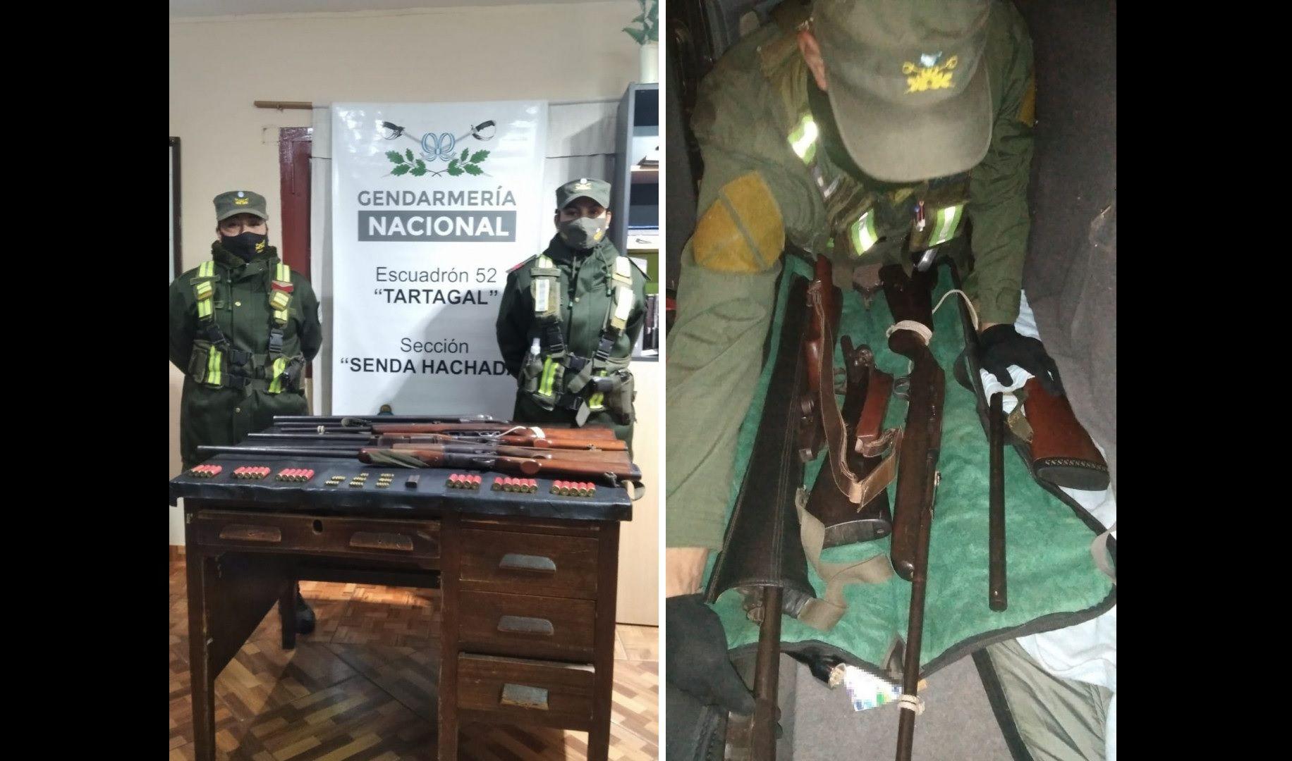 Los paroacute un control de Gendarmeriacutea y no supieron justificar su carga- llevaban un arsenal