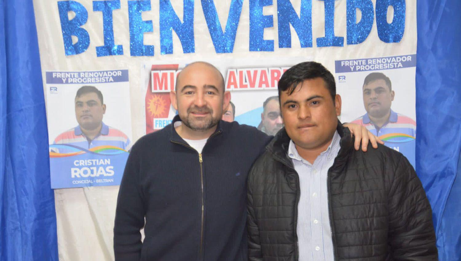El Frente Renovador y Mirolo apoyan a Cristian Rojas concejal en Beltraacuten