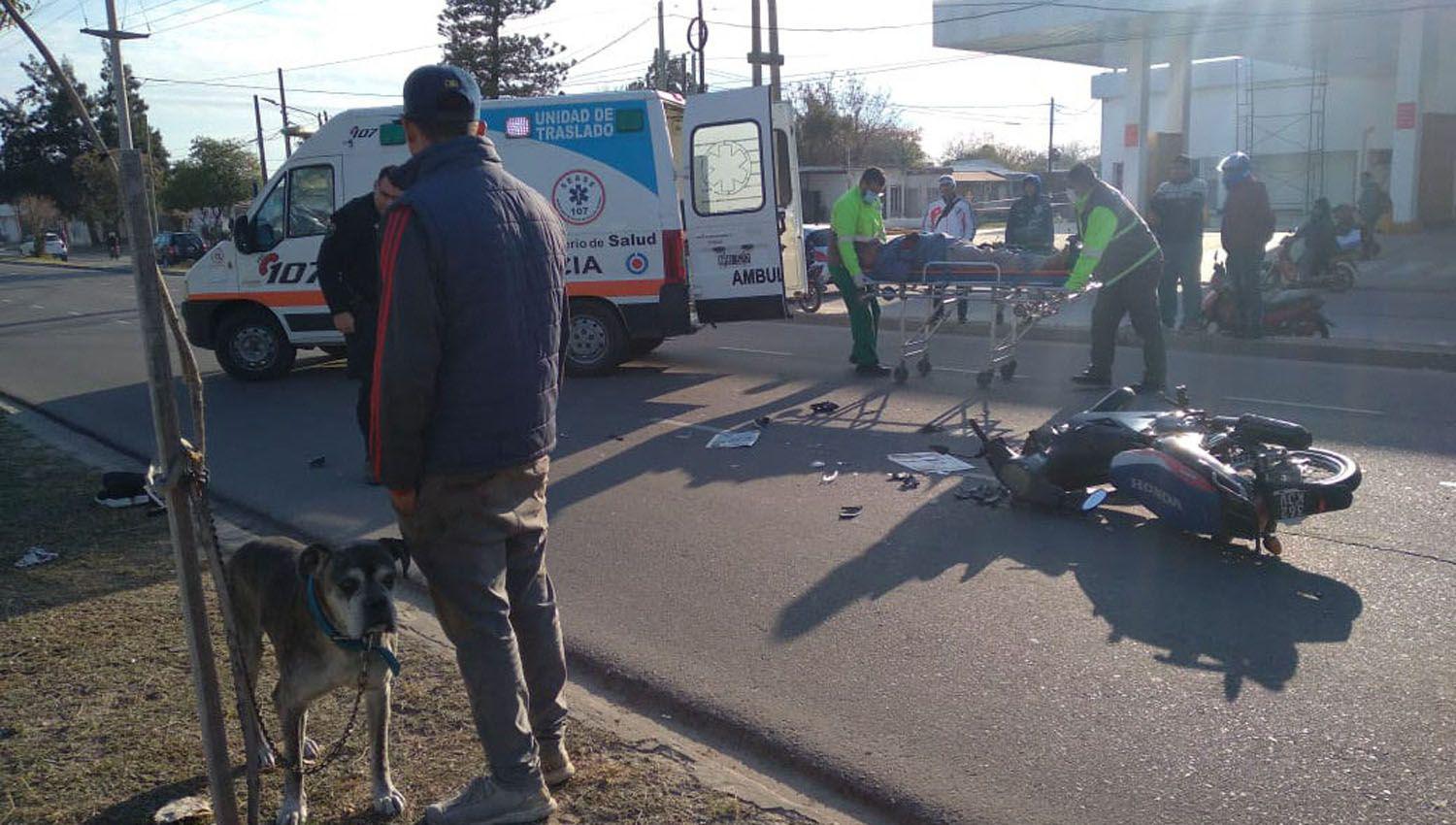 Insoacutelito- un Boxer tiroacute de la correa hizo entrar a la calle su duentildeo que murioacute atropellado por una moto