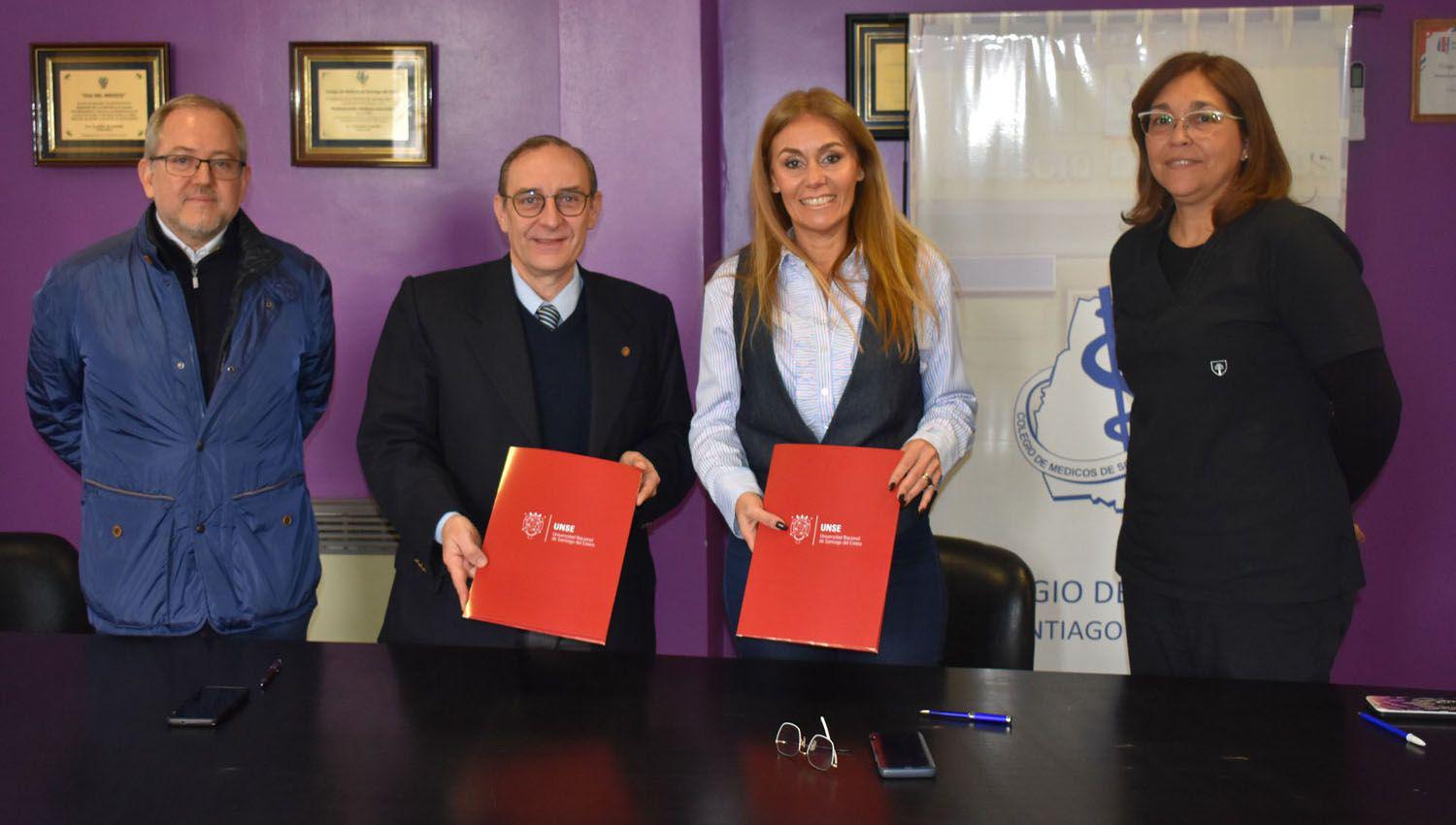 Firman un convenio el Colegio de Meacutedicos y la FCM