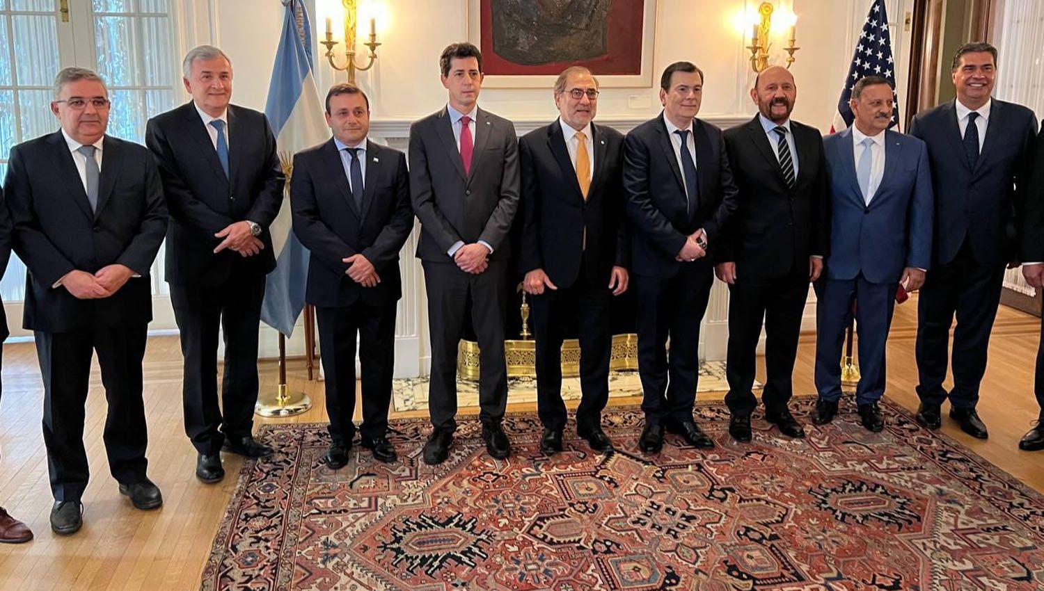 El gobernador Zamora con el ministro Wado de Pedro cumplen la segunda jornada de la gira por Estados Unidos