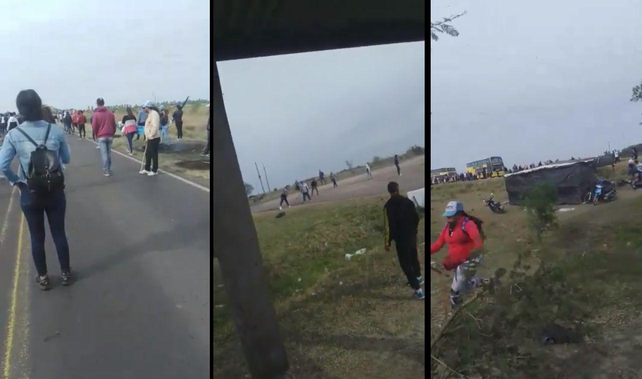 TERRIBLE VIDEO  Barras de Talleres desactivaron a los tiros un piquete de agrupaciones de izquierda