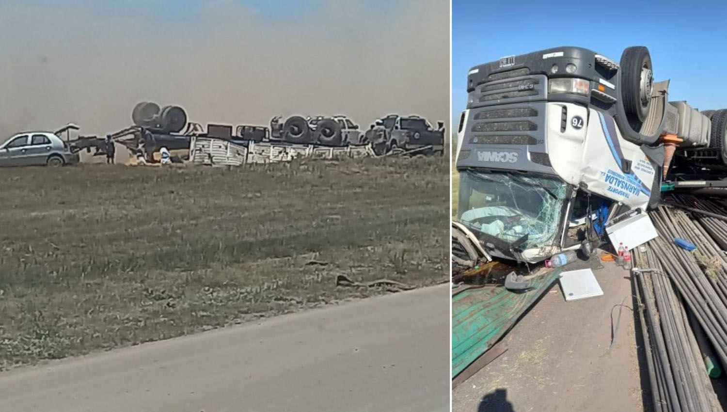 Impactante choque de camiones pudo haber sido una tragedia