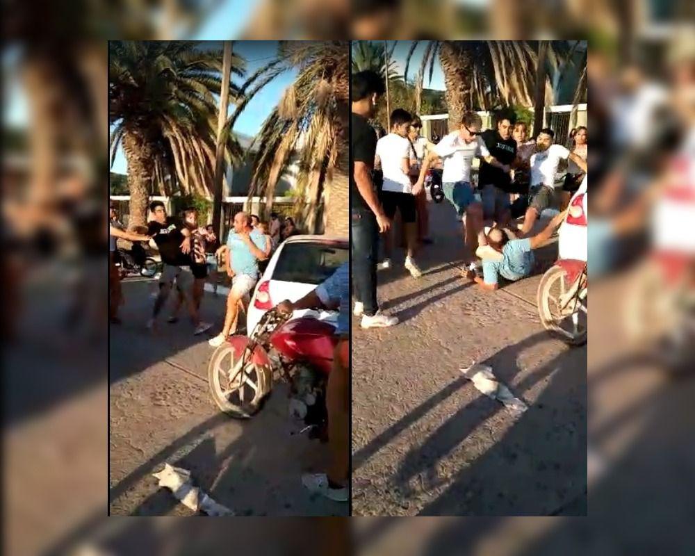 SENSIBLE VIDEO- Se agarraron a pintildeas y patadas a la salida de un festival en Antildeatuya