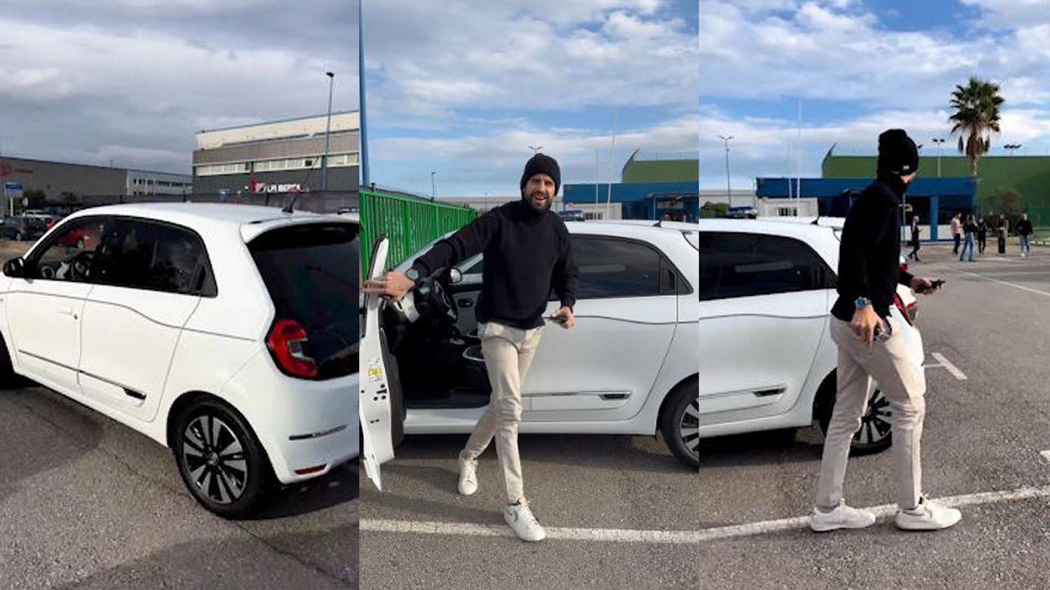 Piqueacute recoge el guante de Shakira- llegoacute manejando un Twingo a la Kings League