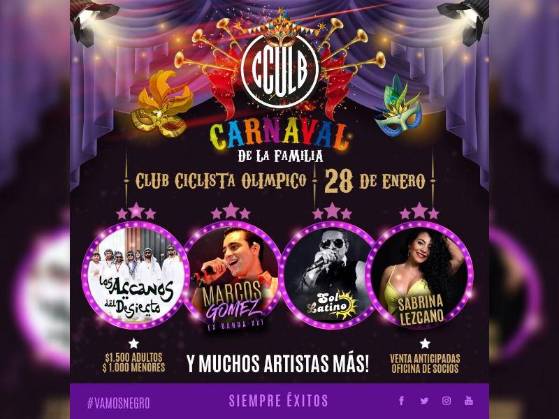 Arranca el 28 de enero el Carnaval de la Familia en Oliacutempico
