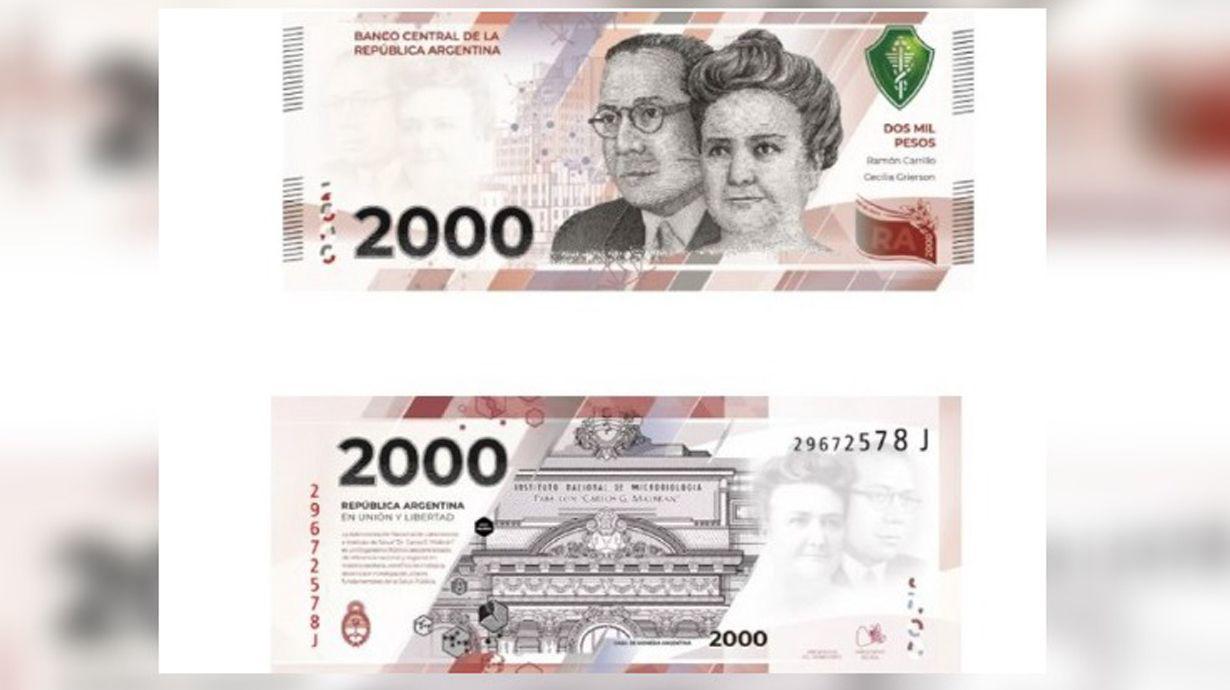Asiacute seraacute el nuevo billete de 2000 que emitiraacute el Banco Central