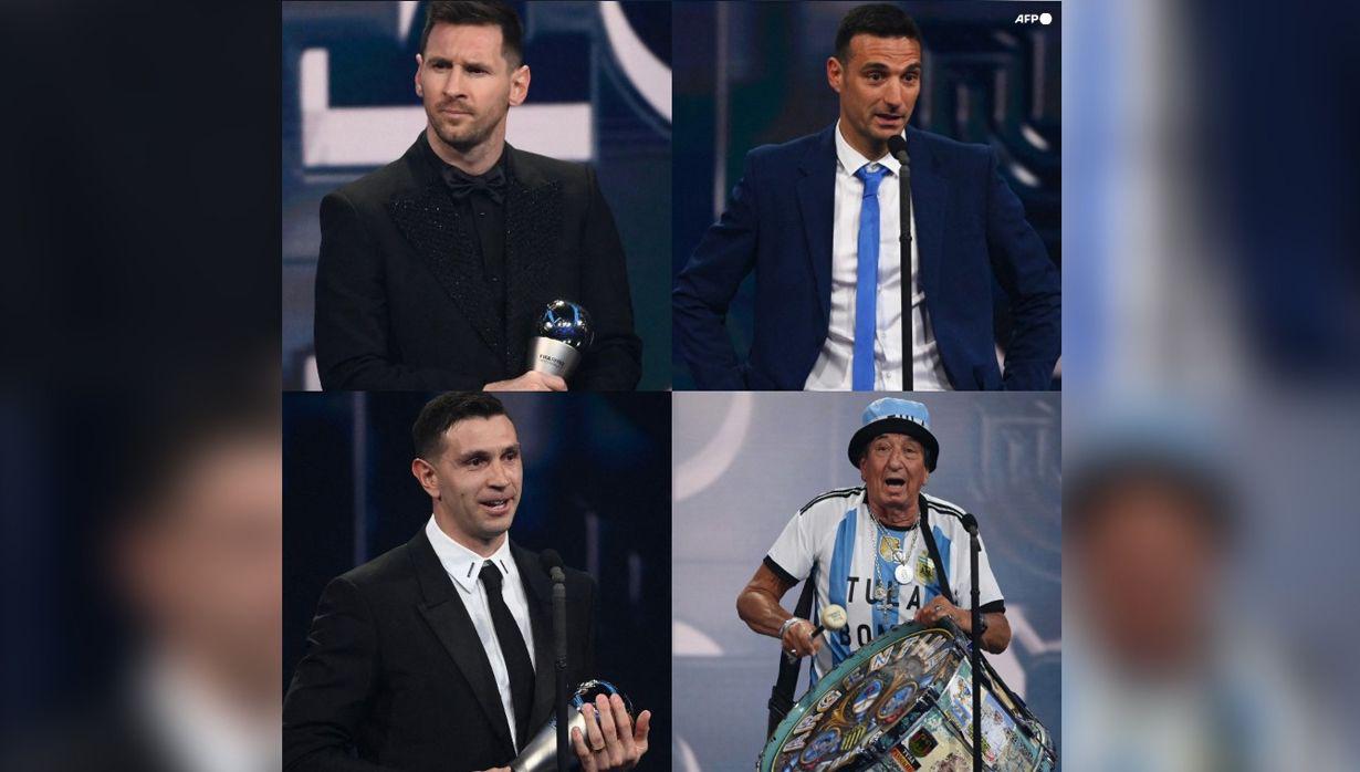 Premios The Best- Argentina la gran ganadora de la noche con Dibu Messi y Scaloni a la cabeza