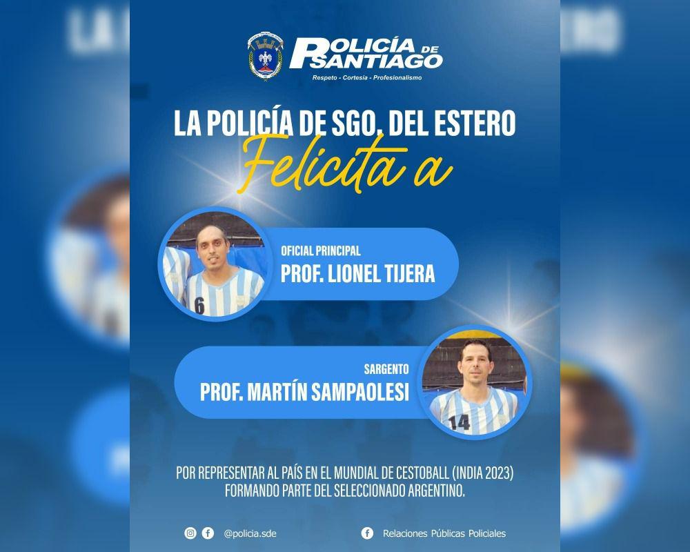 Dos policiacuteas santiaguentildeos seraacuten parte de la seleccioacuten argentina de Cestoball